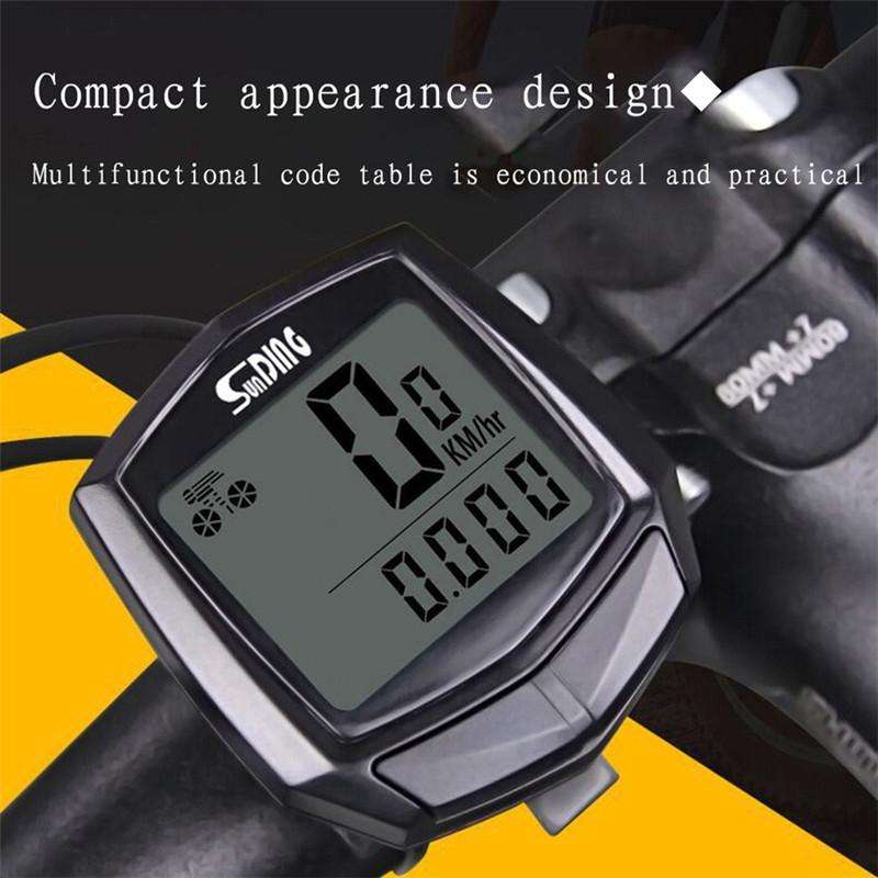 SUNDING SD-581 Bicycle Wired Code Meter Speedometer Odometer(English Display)