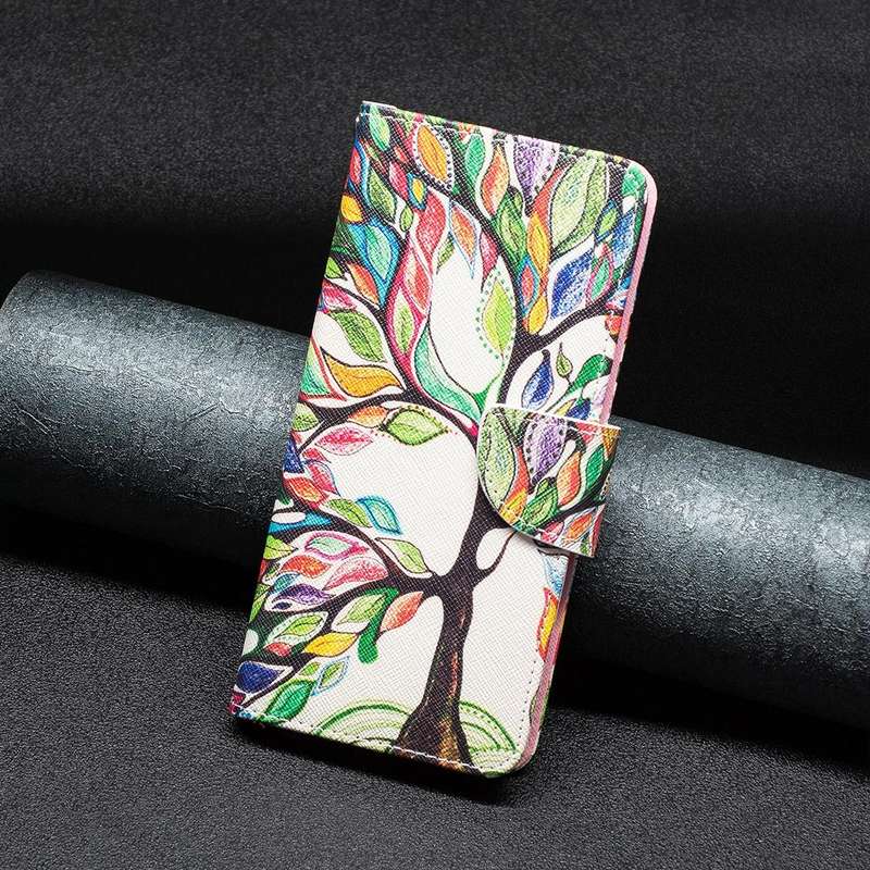 For Samsung Galaxy A33 5G Colored Drawing Pattern Leather Phone Case(Life Tree)