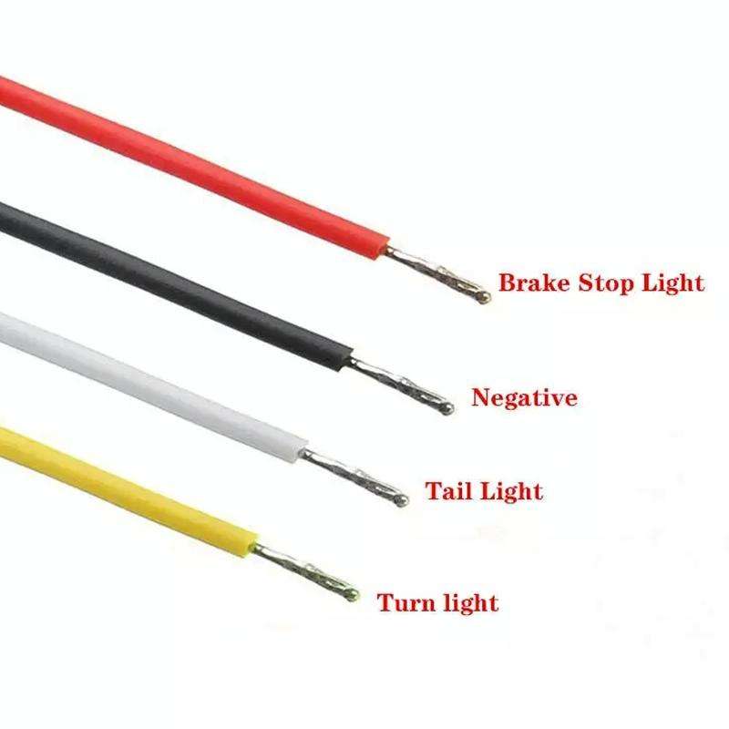 2 PCS Heavy-duty Truck Trailer 100LED Light Guide Two-color Brake Light