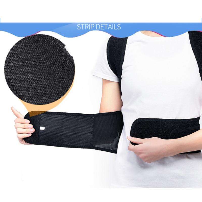 Kyphosis Correction Belt Spine Back Fixation Belt Correction Clothing, Size:L(Black)