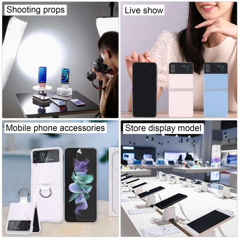 For Samsung Galaxy Z Flip4 Black Screen Non-Working Fake Dummy Display Model (Purple)