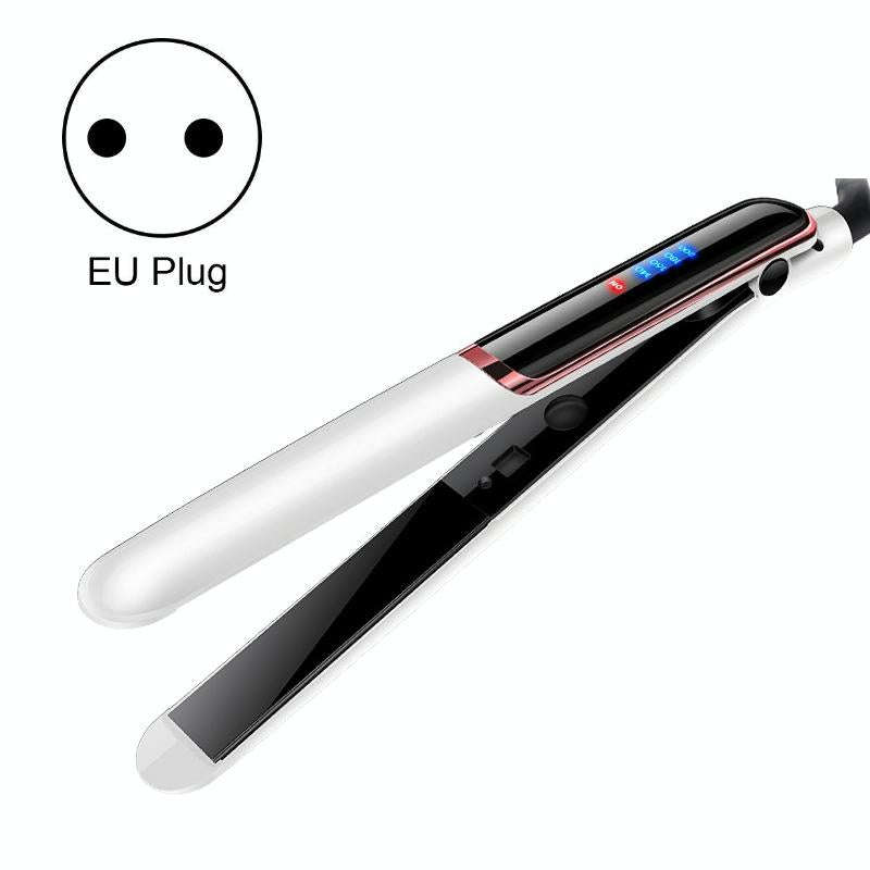 35W 2 In 1 Curling and Straightening Dual-use Electric Splin,Specification: EU Plug(White)