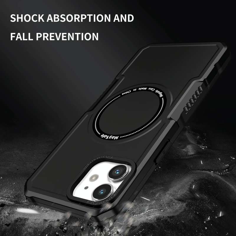 For iPhone 11 MagSafe Shockproof Armor Phone Case(Black)