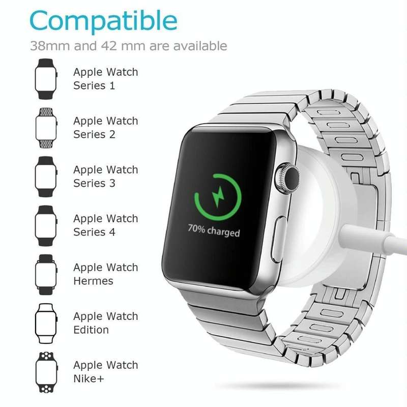 2m Type-C Universal Portable Magnetic Wireless Charger for Apple Watch Ultra & Ultra 2 & Series 9...