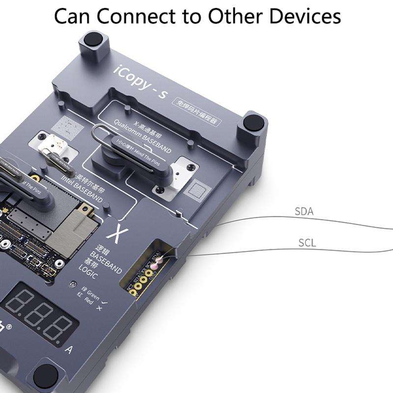 Qianli iCopy-S Double Sided Chip Test Stand 4 in1 Logic Baseband EEPROM Chip Non-removal For iPho...