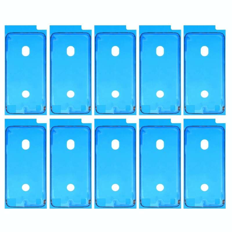 10 PCS LCD Frame Bezel Waterproof Adhesive Stickers for iPhone 8(Black)