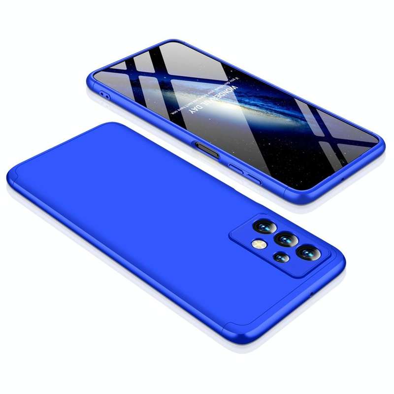 For Samsung Galaxy A13 4G GKK Three Stage Splicing Full Coverage PC Phone Case(Blue)