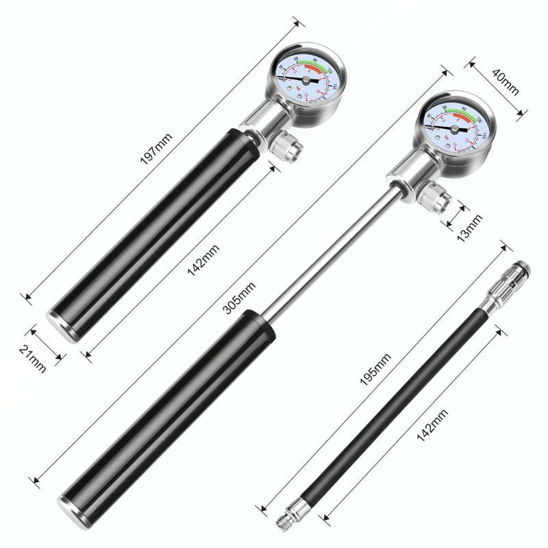Portable High Pressure Pump Bicycle Pump Mini Mountain Bike Pump + Glue-free Tire Repair Box