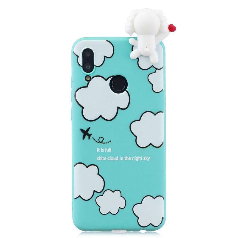 For Huawei P Smart 2019 Shockproof Cartoon TPU Protective Case(Clouds)