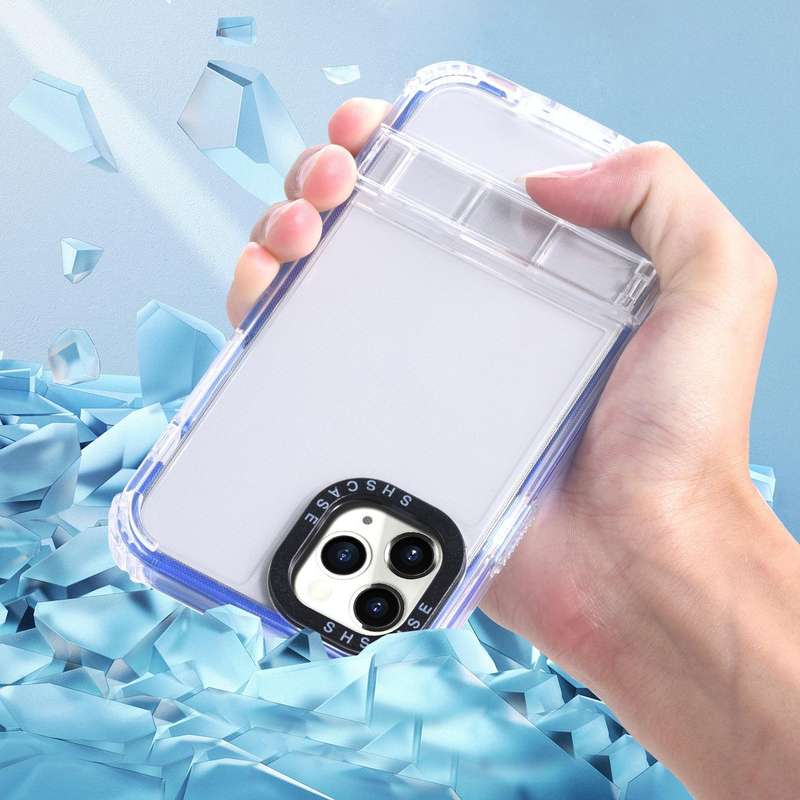 For iPhone 11 Pro Max 2 in 1 360 Invisible Holder Cross-body Rope Phone Case(Purple)