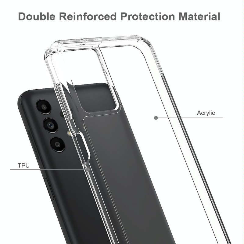 For Samsung Galaxy A13 4G Shockproof Scratchproof TPU + Acrylic Protective Phone Case(Black)