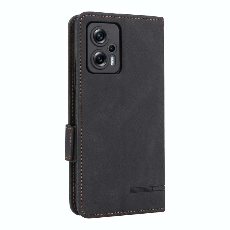 For Xiaomi Redmi Note 11T Pro Magnetic Clasp Flip Leather Phone Case(Black)