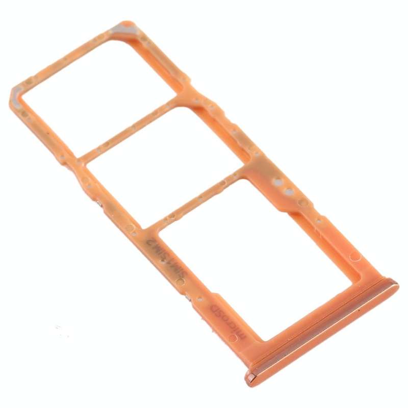 For Galaxy A70 SIM Card Tray + SIM Card Tray + Micro SD Card Tray (Orange)