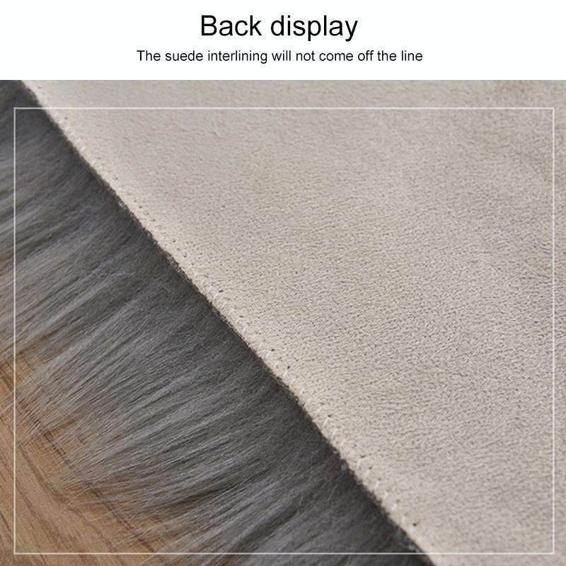 Luxury Rectangle Square Soft Artificial Wool Sheepskin Fluffy Rug Fur Carpet, Size:100x180cm(White)