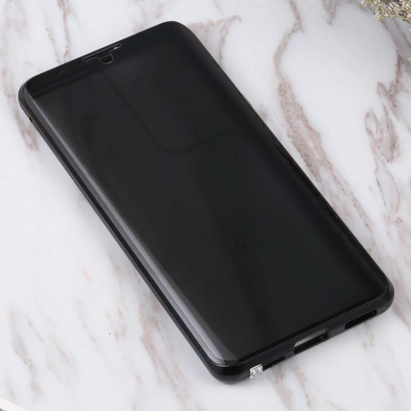 For Samsung Galaxy S21 Ultra 5G Anti-peeping Magnetic Double-sided Tempered Glass Phone Case(Black)