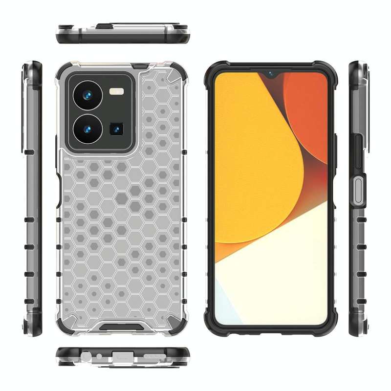 For vivo Y35 4G / Y22S 4G Global Honeycomb Phone Case(White)
