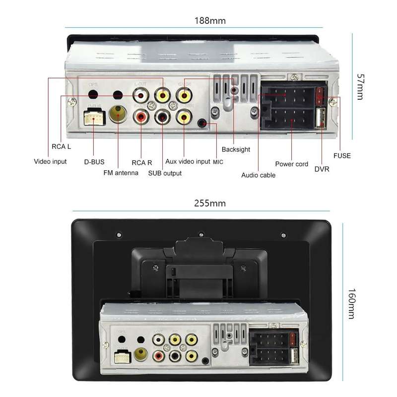 1310C 10.1 inch Car Full Screen Touch HD MP5 Wired Carplay Player, Style: Standard