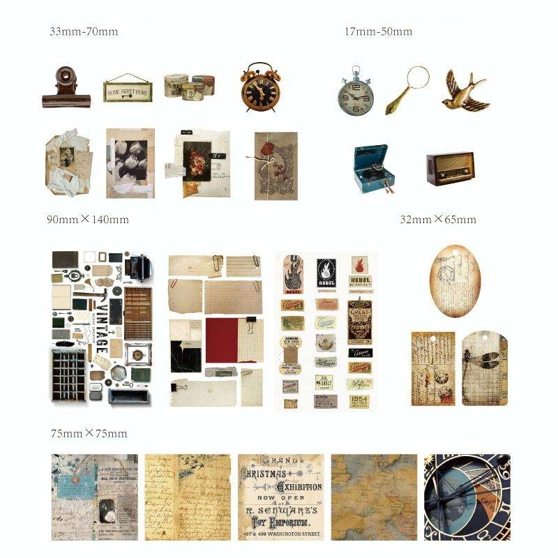 2sets 30 In 1 Vintage Collection Room Series Handbook Stickers Notes Packet(Old Favorites)