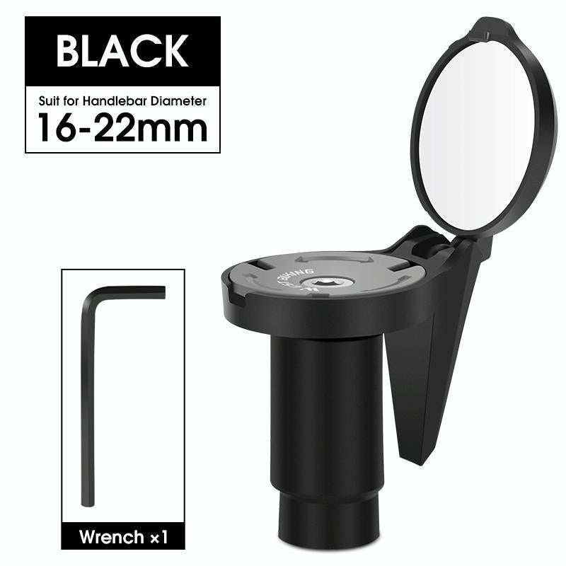 WEST BIKING Bicycle Handlebar Convex Rear View Mirror(Black)