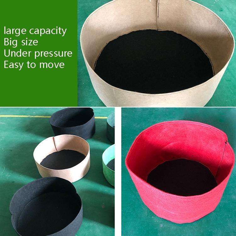 90x30cm 190L Felt Planting Barrel Indoor Outer Round Plant Bag Non-Woven Seedling Bag(Grass Green)