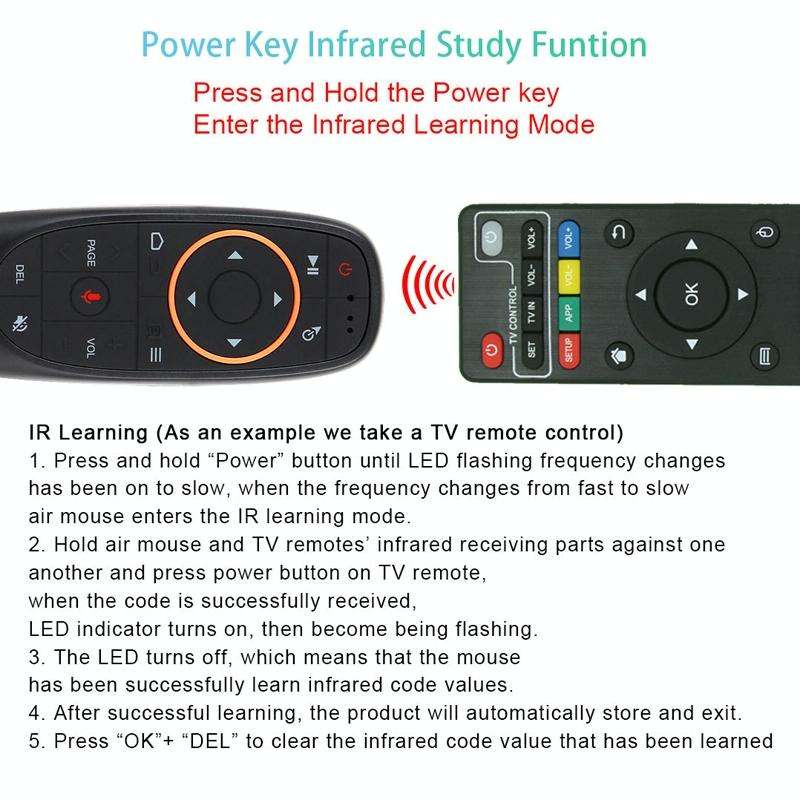 Intelligent Voice Remote Control With Learning Function, Style: G10S Pro BT Dual Mode