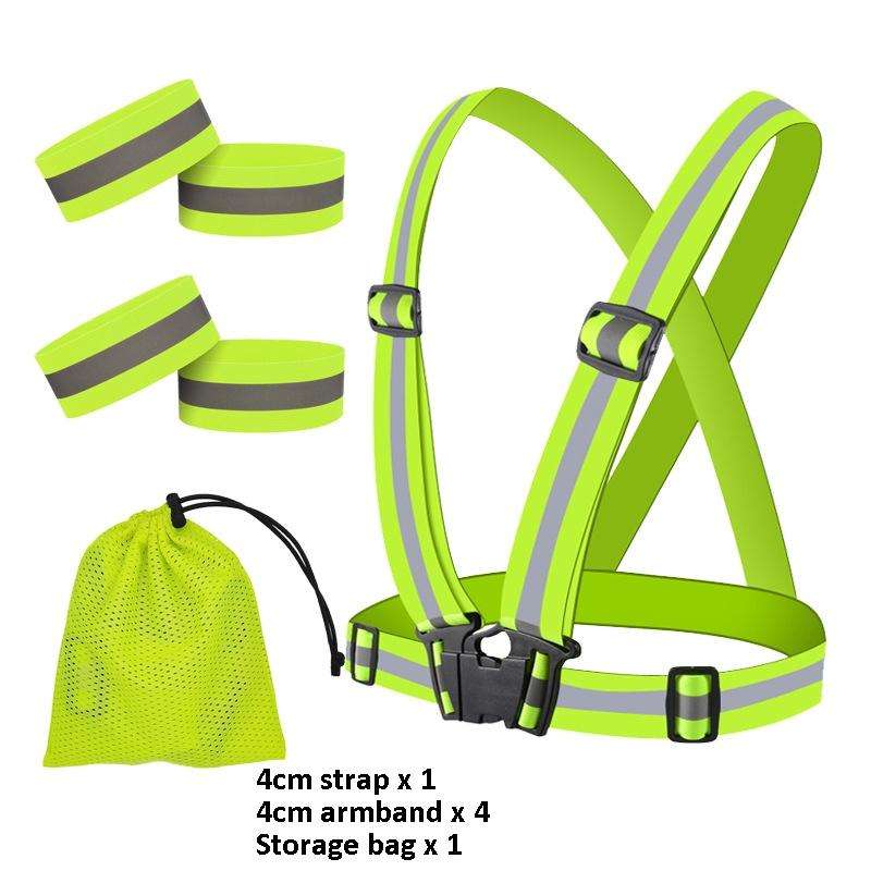 Reflective Elastic Band Suit Night Running Construction Site Traffic Safety Reflective Equipment,...