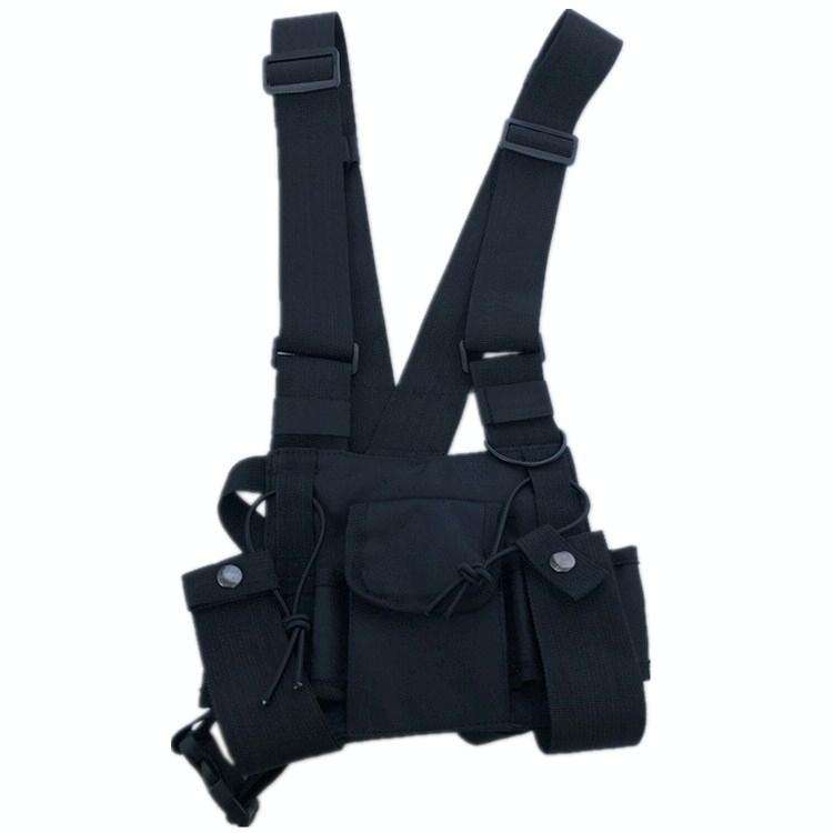 MTP-340 Adjustable Walkie-talkie Call Machine Vest, Size: One Size(Small Black)