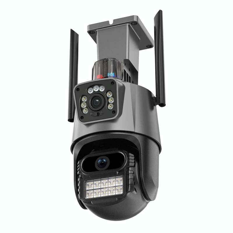 QX81 Humanoid Recognition AI Alarm WIFI Spherical Dual 2MP IP Camera, Plug:UK Plug