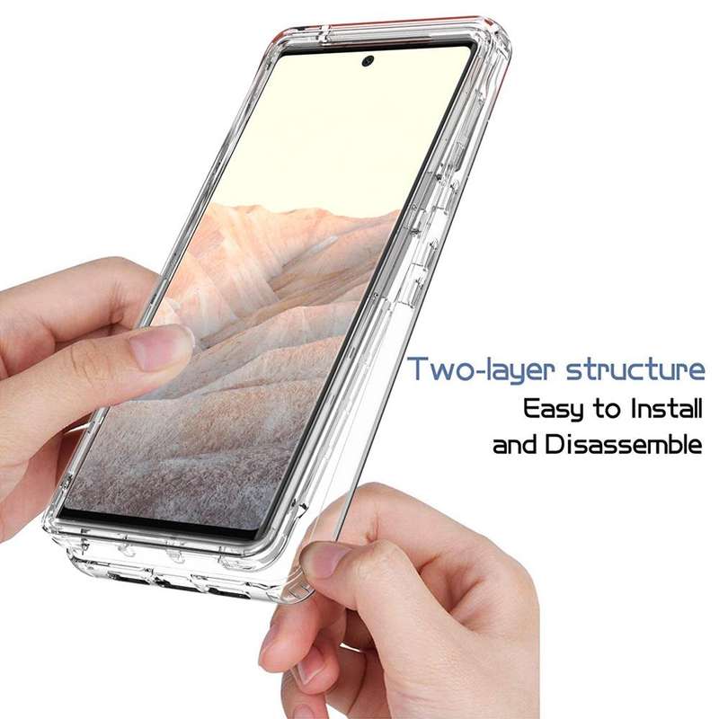 For Google Pixel 6 Pro High Transparency Two-color Gradient PC + TPU Phone Protective Case(Transp...