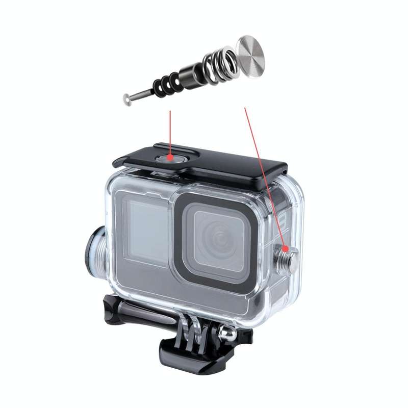 For GoPro HERO10 Black / HERO9 Black 30m Charging Waterproof Housing Case with Buckle Basic Mount...