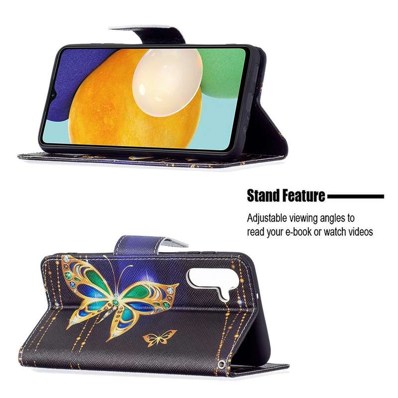For Samsung Galaxy A13 5G Colored Drawing Pattern Horizontal Flip Phone Leather Case with Holder ...