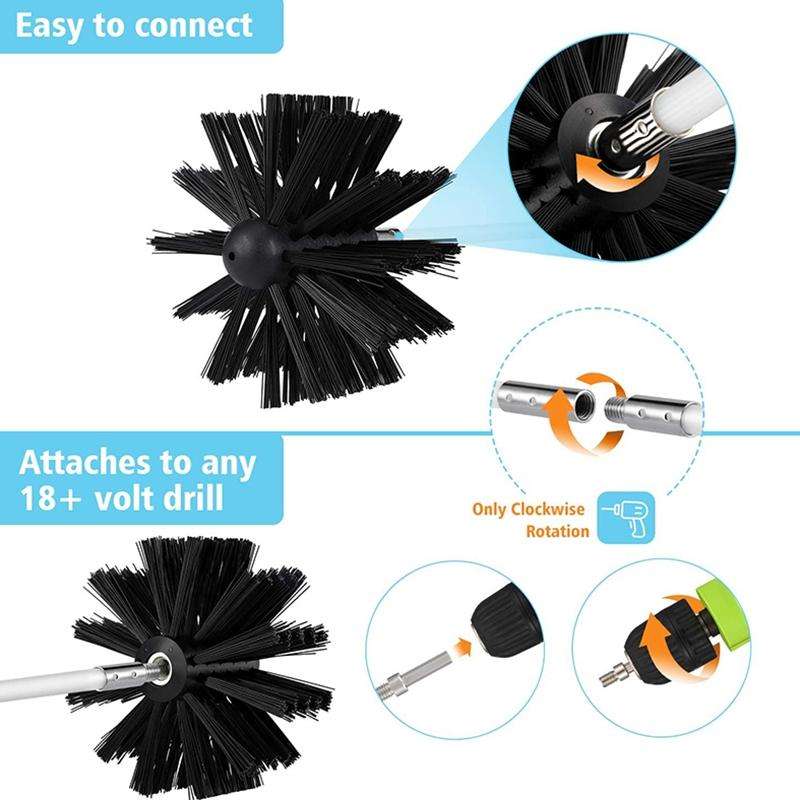 Pipeline Chimney Cleaning Brush Hood Cleaning Brush, Size: 410mm x 9 Rods