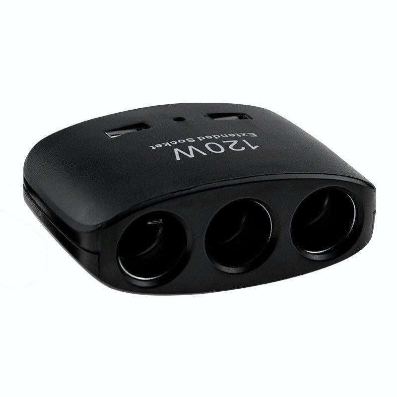 120W Car Cigarette Lighter Adapter, 3-Socket Cigarette Lighter Splitter with Dual USB Car Charger...