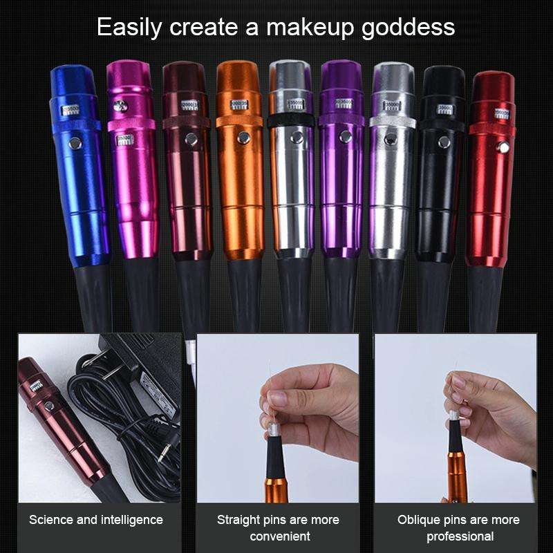 Semi-Permanent Tattoo Pen Apprentice Bleaching Lip Tattoo Eyebrow Instrument(Red)