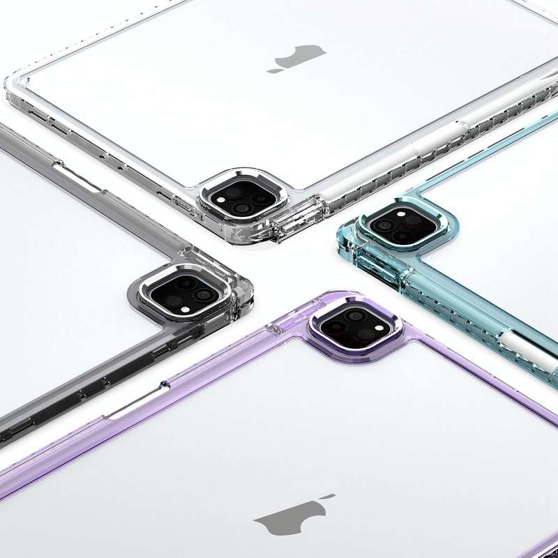 For iPad Pro 11 2022 / 2021 / 2020 Clear Acrylic Shockproof Tablet Case(White)