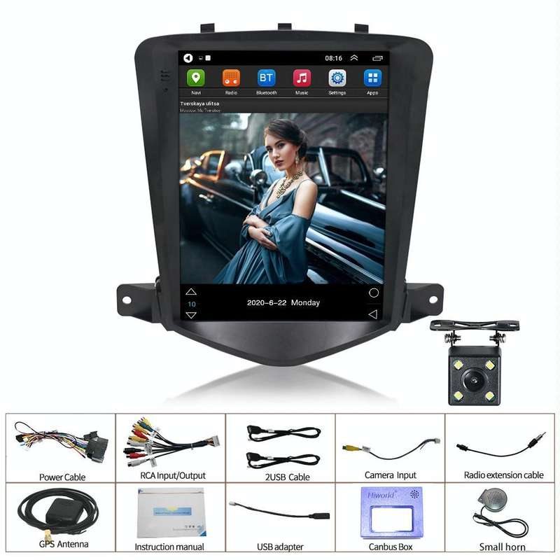 For Chevrolet Cruze 9.7 inch Navigation Integrated Machine, Style: Standard+4 Light Camera(1+16G)
