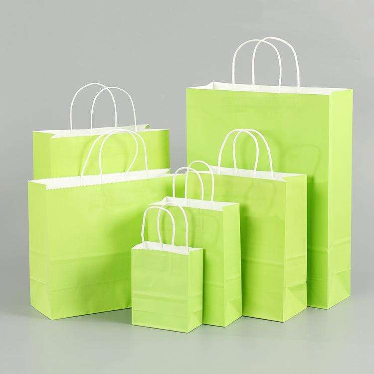 10 PCS Elegant Kraft Paper Bag With Handles for Wedding/Birthday Party/Jewelry/Clothes, Size:12x1...