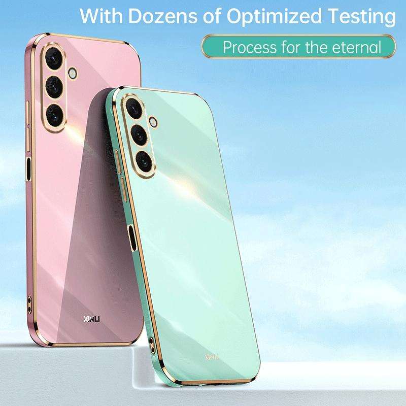 For Samsung Galaxy A24 4G XINLI Straight Edge 6D Electroplate TPU Phone Case(Celestial Blue)