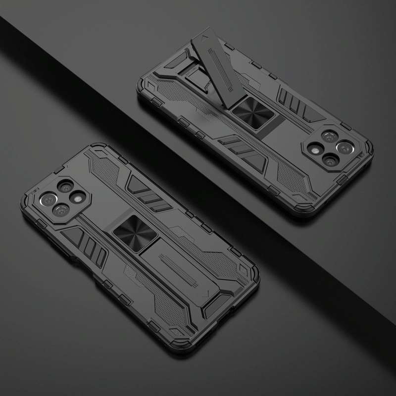 For Xiaomi Mi 11 Lite Supersonic PC + TPU Shock-proof Protective Case with Holder(Black)