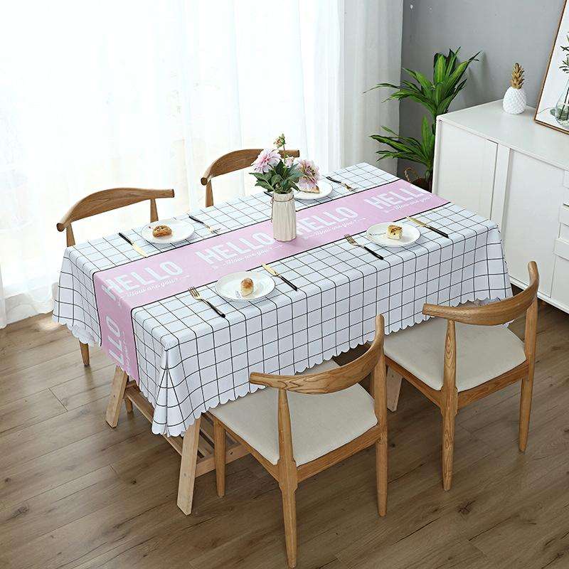 Printinging Coffee Dining Table Cloth PVC Waterproof Oilproof Anti-scalding Tablecloth, Size:140x...