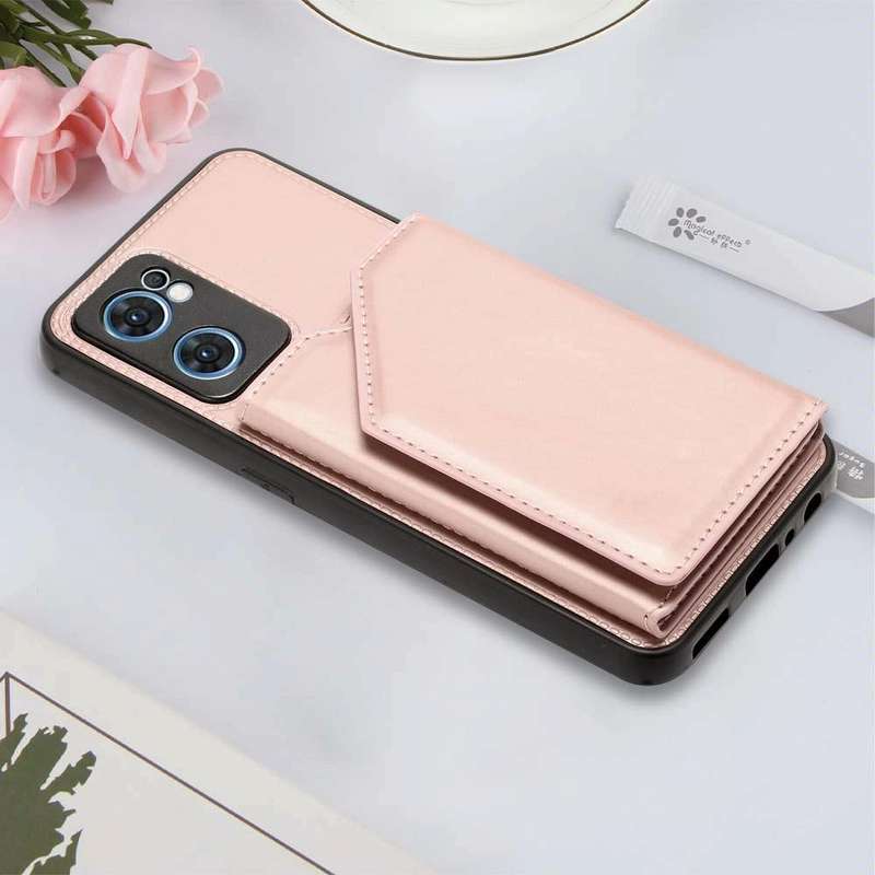 For OPPO Reno7 5G Skin Feel PU + TPU + PC Phone Case(Rose Gold)