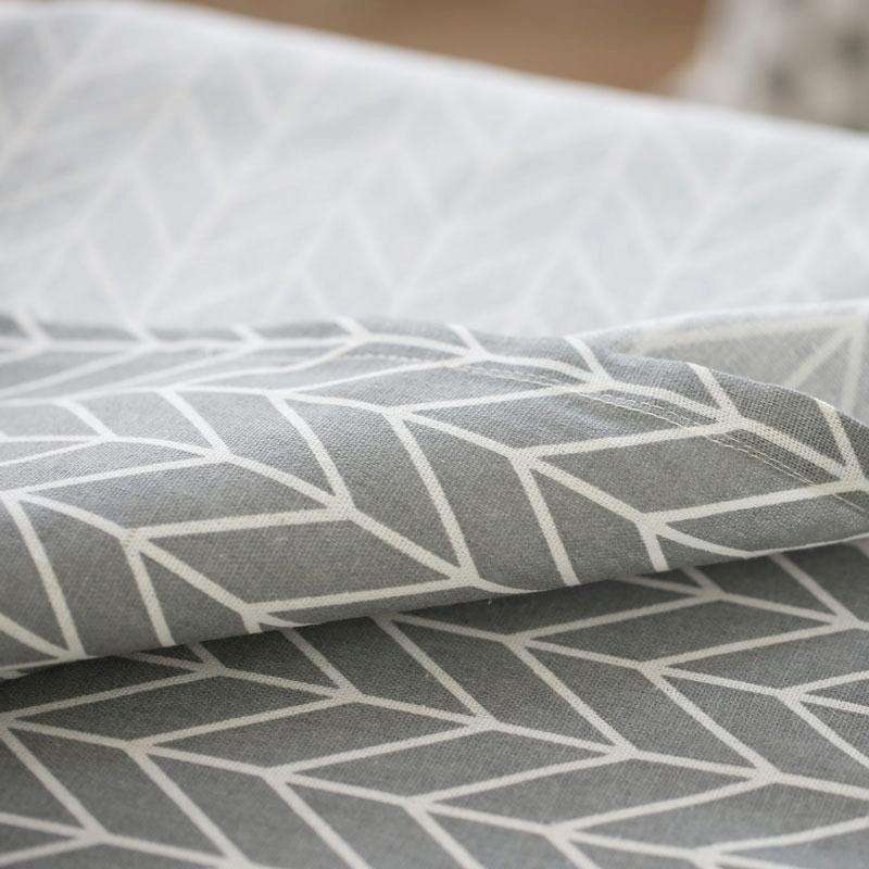 Literary Fresh Geometric Cotton Linen Tablecloth Gray Arrow Rectangular Coffee Table Cloth Desk C...