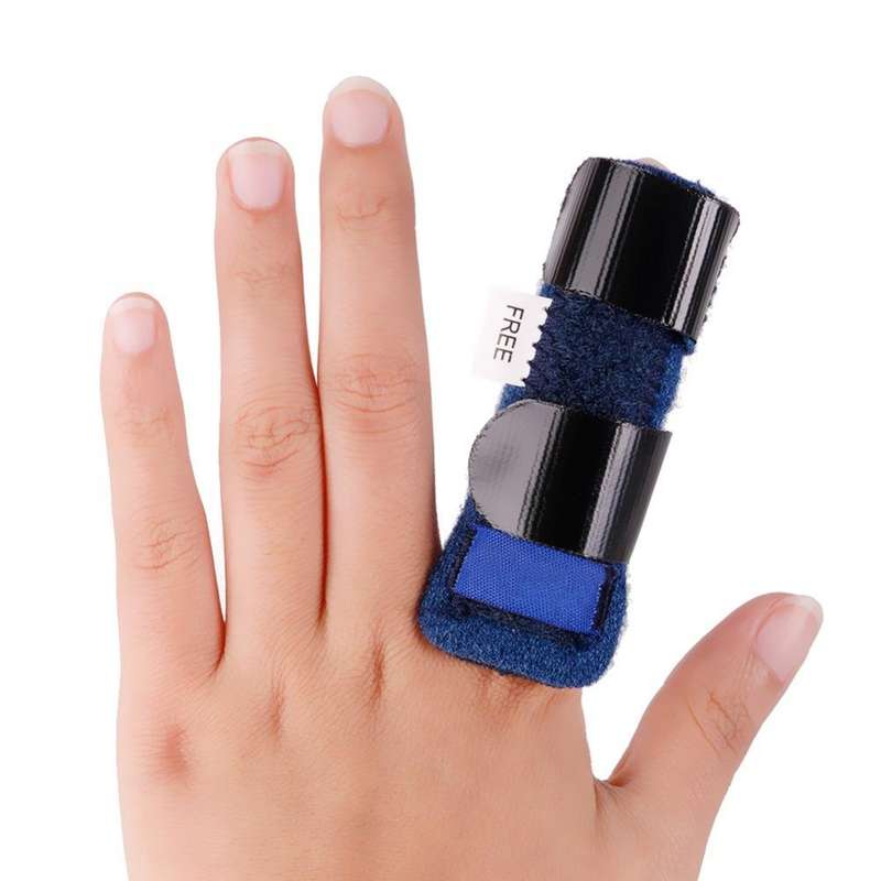Aluminium Plate Finger Correction Sleeve Fixing Belt Finger Fracture Fixing Splint(Red)