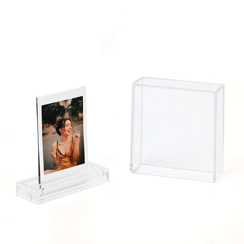 Double-sided Transparent Square Photo Frame Stand For Polaroids(3 inch/SQ Photo Universal)