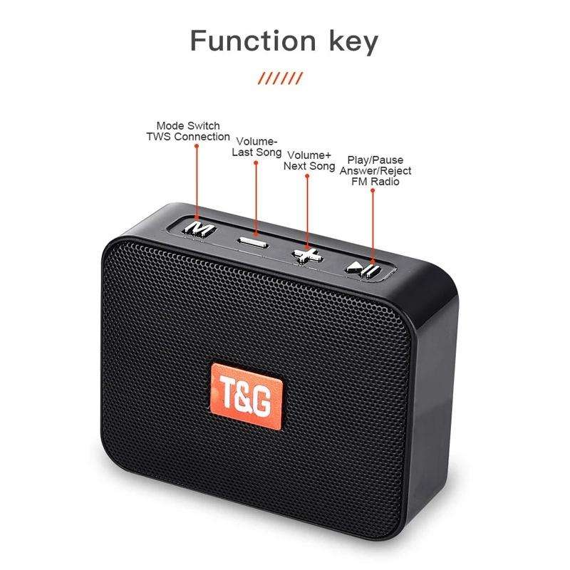 T&G TG166 Color Portable Wireless Bluetooth Small Speaker(Black)