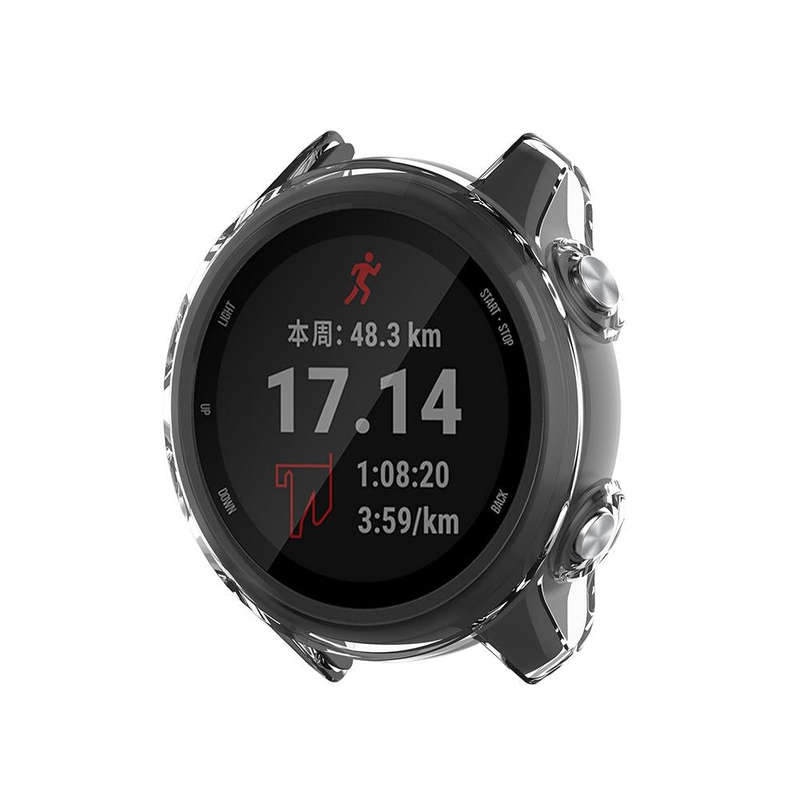 For Garmin Forerunner 245 / 245M Smart Watch Silicone Protective Case(Transparent Orange)