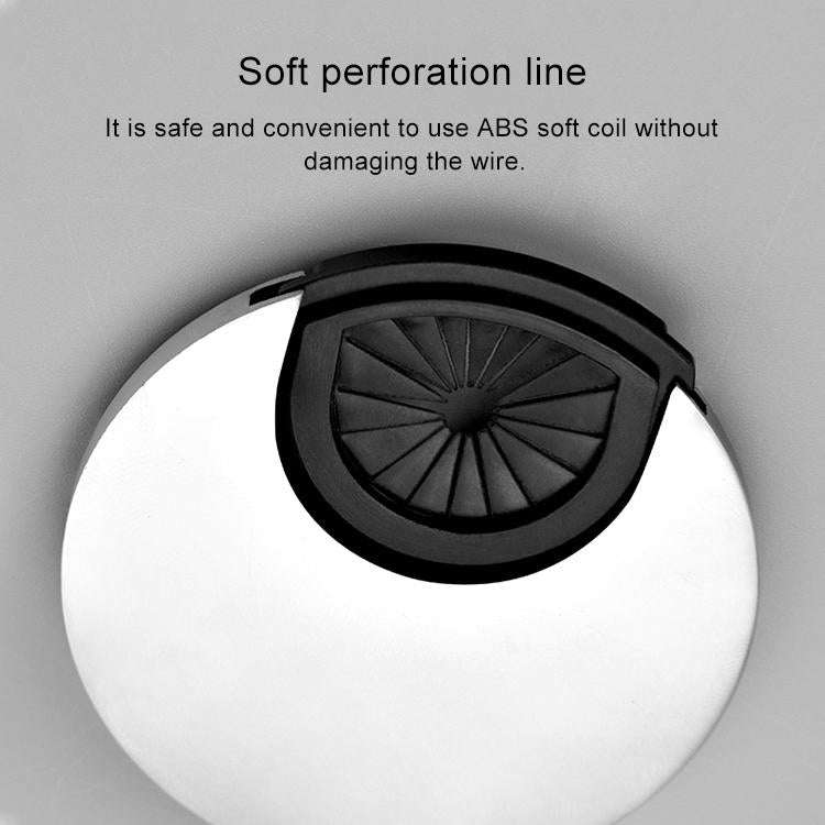 2 PCS Desk Computer Desktop Zinc Alloy Round Threading Box Hole Cover, Hole Diameter: 53mm (Matte...