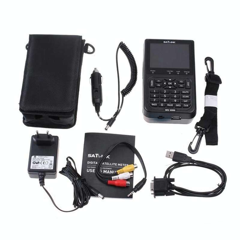 SATLINK WS6906 3.5 inch LCD Colour Screen Portable Digital Satellite Finder Meter(US Plug)