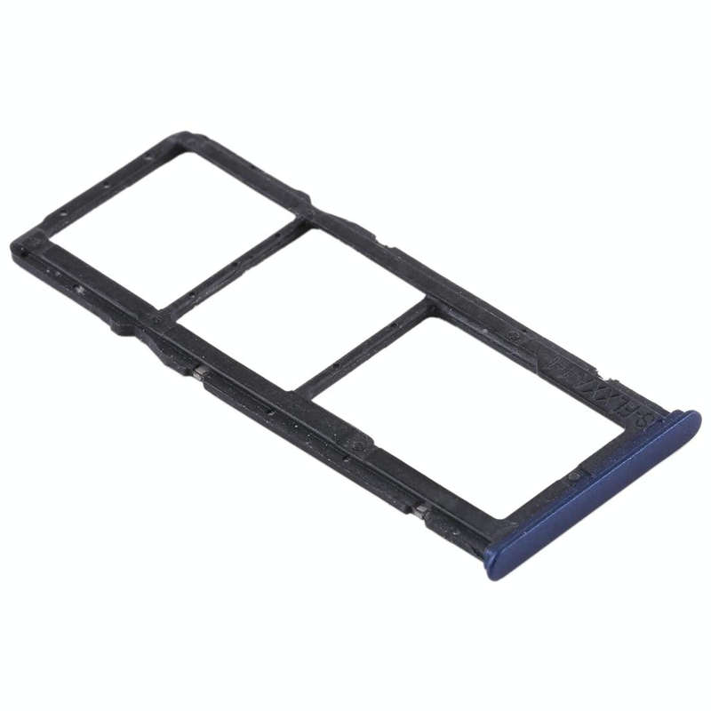 2 SIM Card Tray + Micro SD Card Tray for Huawei Enjoy 8 Plus(Blue)