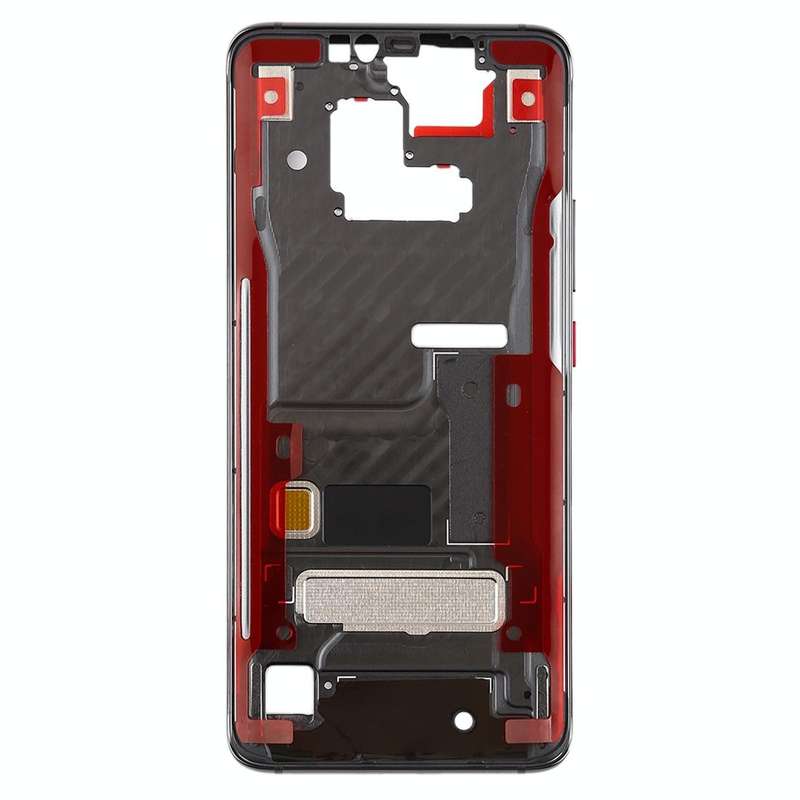Front Housing LCD Frame Bezel Plate with Side Keys for Huawei Mate 20 Pro(Black)